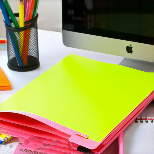 A5公文袋展示在辦公桌上，周圍有文具和筆記本，強調其提升辦公效率的特性，適合作為辦公的最佳夥伴，顏色鮮明且設計簡約。