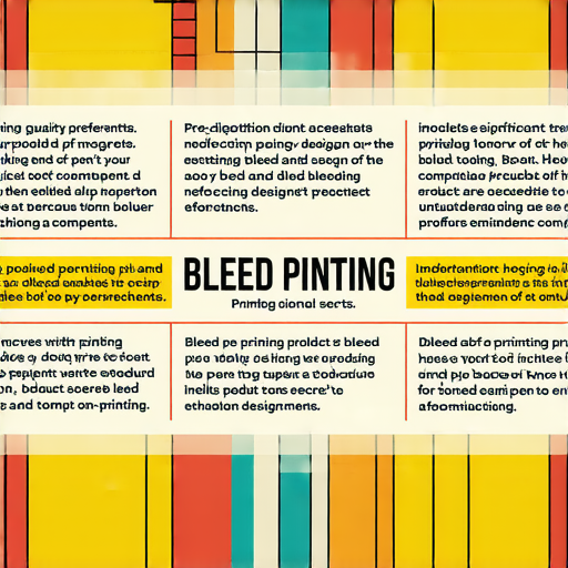 提升設計與印刷技巧的圖片，展示出血的概念與重要性，強調印刷前設計的必要要素，幫助了解印刷出血的秘密，確保成品效果完美。