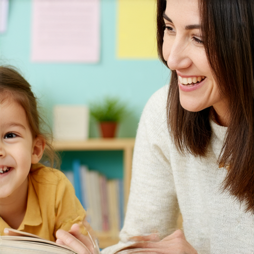 一位外籍老師與學生進行一對一英語教學，學生面帶微笑，沉浸在學習中，背景顯示探索知足常樂的學習環境，強調快樂學習旅程。