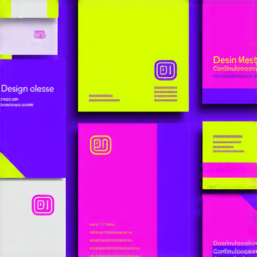 商業名片設計展示，色彩鮮豔的名片上印有品牌標誌與聯絡資訊，吸引目光的視覺布局，揭示商業名片在提升品牌知名度中的重要性與作用。