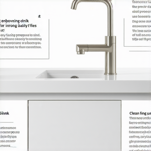 洗手盆上各種實用小技巧，展示提升生活品質的秘密，包含水龍頭的正確使用方式及清潔方法，讓日常生活更方便、衛生，顯示洗手盆的巧妙設計與功能。