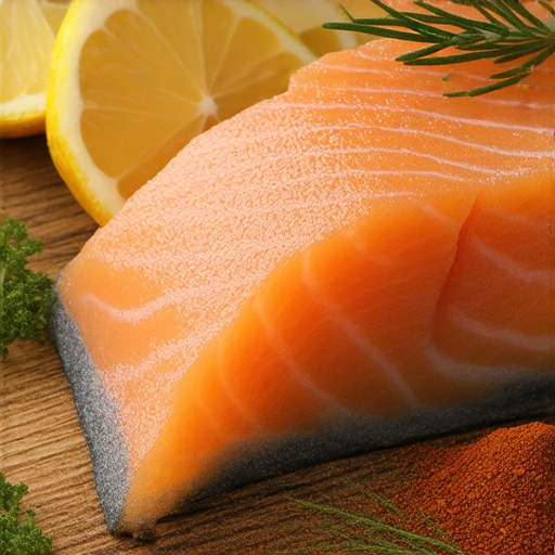 揭示三文魚的營養價值，展現其豐富的Omega-3脂肪酸和蛋白質，傳遞健康飲食理念。圖片展示新鮮三文魚的肉質與烹飪方式，促進健康的三文魚食譜探索。