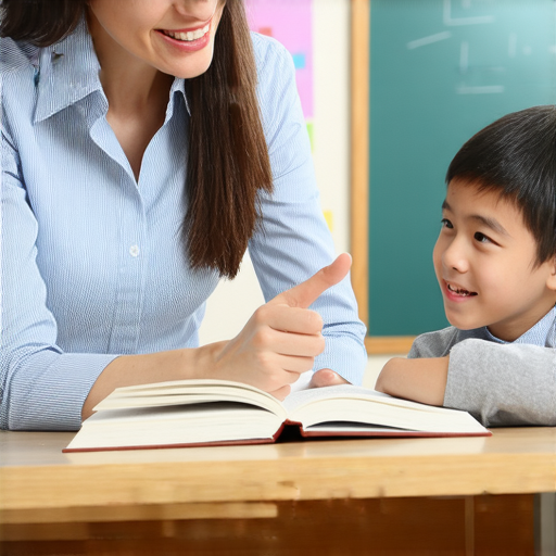 一名外籍英文教師與學生進行一對一的英語教學，教師熱情指導，學生專注學習，背景顯示舒適的教學環境，立即體驗外籍英文教學，提升英語能力。