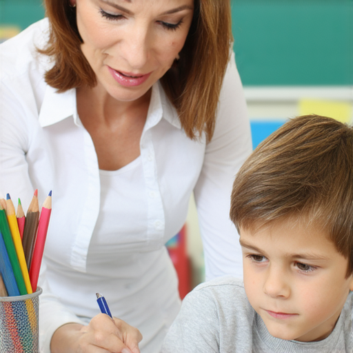 外籍老師一對一教學場景，學生專注學習地道英文，背景有教學用具和學習資料，傳達開啟語言之旅的概念。