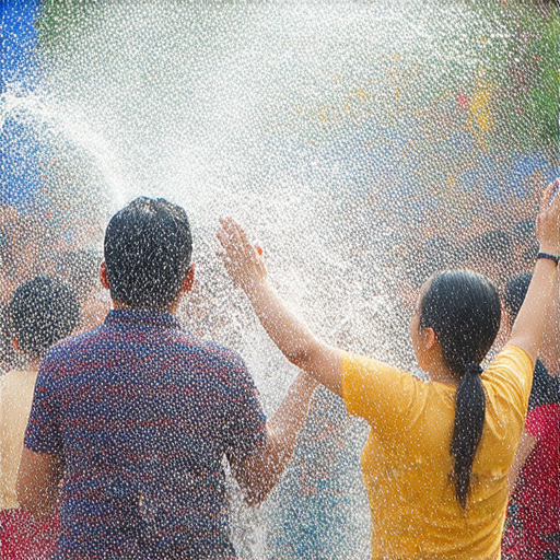 潑水節的慶祝活動與盛大遊行場面，人們互相潑水，傳遞祝福與快樂，彰顯文化魅力，學習潑水節相關英文，增強交流自信，享受節日氛圍。