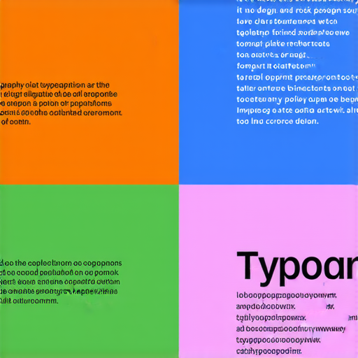 解密排版藝術的圖片，展示多種英文字體樣式，強調如何提升創意作品，背景為顏色斑斕的設計，藉此吸引觀眾關注排版的重要性。
