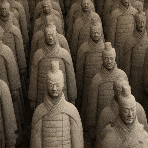 探索失落的歷史，兵馬俑的細節特寫，展現其工藝與神秘，揭示背後的秘密，吸引對未解之謎感興趣的觀眾，讓人驚嘆於古代文明的智慧與藝術。