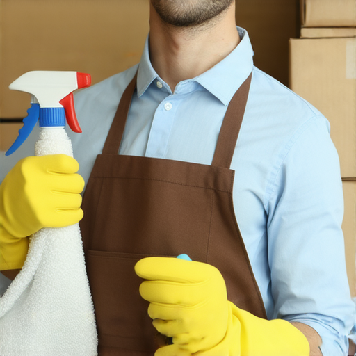 搬屋清潔過程中的專業人士正在進行清潔作業，展示搬屋公司提供的搬屋清潔服務及相關費用資訊，揭密搬屋公司的真相與服務優勢，让顾客了解永業推荐的选择。