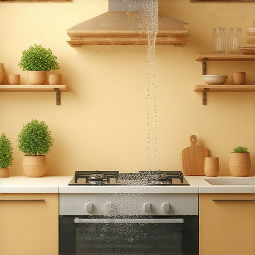 廚房漏水問題的風水解析與解決妙招介紹，圖片展示漏水現象及風水擺設，幫助讀者掌握廚房風水與問題解決技巧，提高居家運勢。