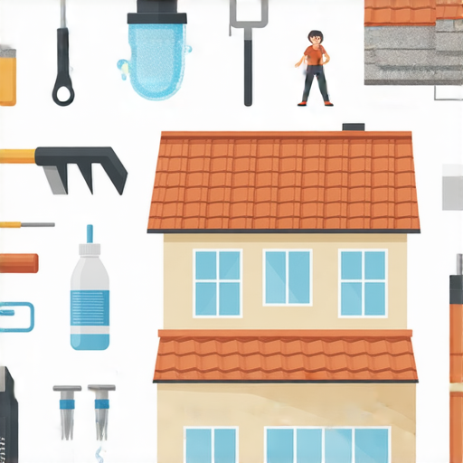 屋瓦漏水解決方案圖示，展示多種修繕技巧，幫助家庭防範水災問題，提供有效的屋頂維護建議，確保房屋環境安全與乾燥。