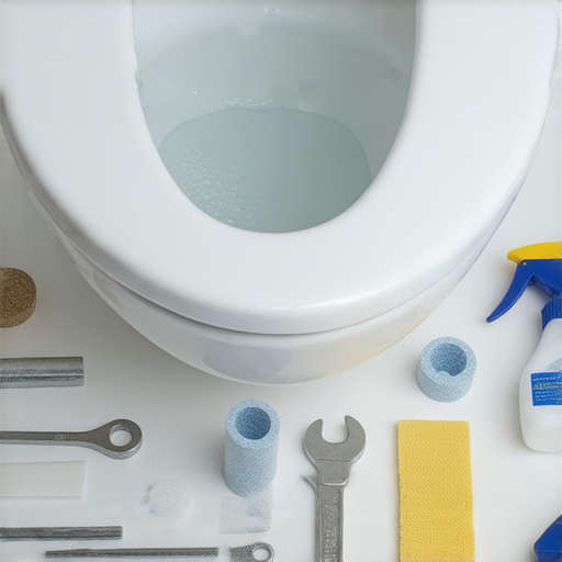 馬桶進水閥漏水修復示範，呈現修理工具與材料，教你輕鬆處理漏水問題，省下維修費用，提升家庭生活品質。