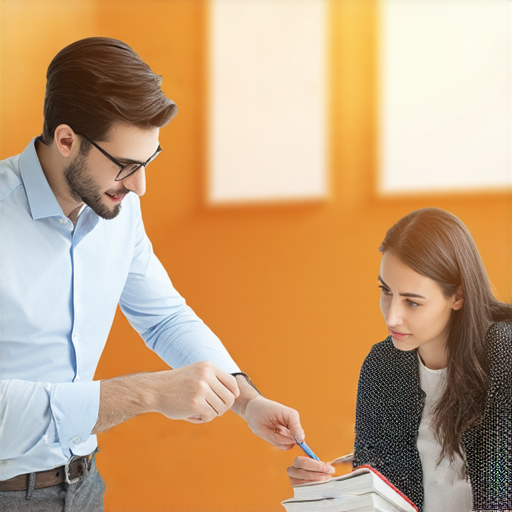 一對一外籍英文老師教學場景，學生專注學習，老師耐心指導，提升英文能力，立即體驗高效課程，讓你的英文大躍進，專業外教帶來個性化學習體驗。