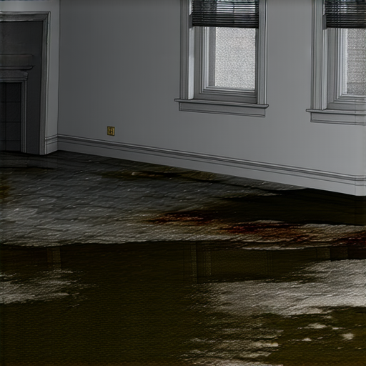 深水埗新盤租屋洗衣機漏水事件，展示明顯水漬痕跡的牆面和地板，突顯屋漏水帶來的災難性影響，揭示租屋問題的真實性。