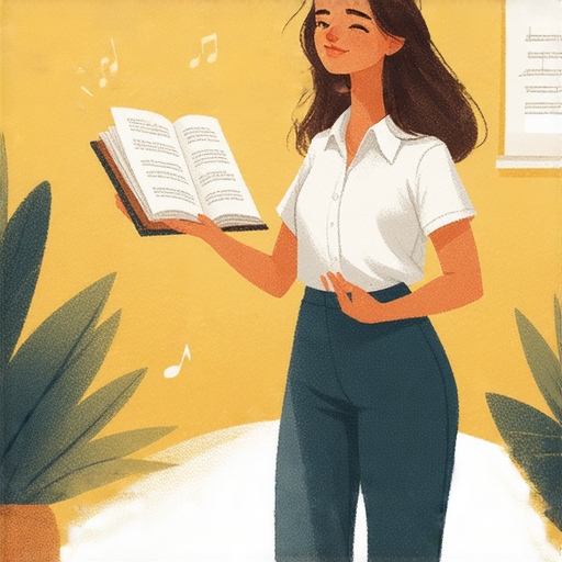 外籍英文老師透過音樂激勵學習者，展現一對一教學的互動場景，學生專注聆聽，表現出學習的熱情與活力，鼓勵大家超越自我，飛躍進步。