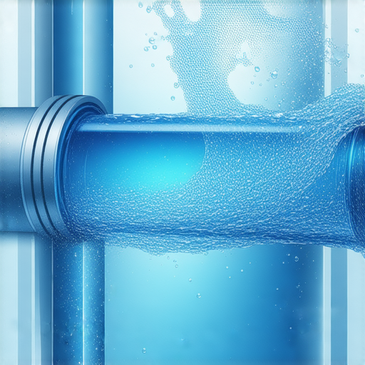 水管內部結構圖，展示水管裡的隱藏寶藏與淨水技術，水流透過過濾系統，揭示淨水的真正秘密，強調水質的重要性與隱藏的淨水潛力。