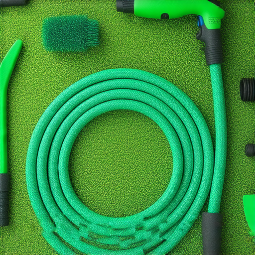 水管自動伸縮科技展示，讓使用者輕鬆解決園藝和清潔需求，省時又省力，展現現代智能家庭的便捷生活方式。