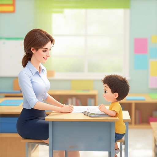 一位外籍老師正與學生進行一對一的英語教學，課堂環境明亮，學生專心學習，顯示「掌握流利英文」的氛圍，展現專屬教學的互動。