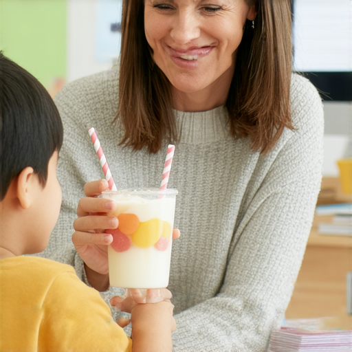 學習英文如益力多般輕鬆的畫面，展現一對一外籍老師與學生的互動，學生開心學習，外籍老師專注指導，營造輕鬆愉快的學習氛圍。