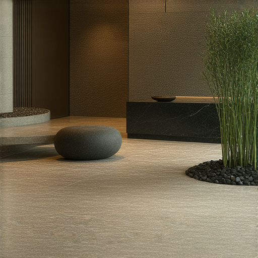 防水地磚展示圖，強調其七大優勢，包括耐水、易清潔、耐磨損及多樣化設計，適合家庭與商業空間，提升室內環境質感，讓你無需猶豫，立即點擊了解更多。