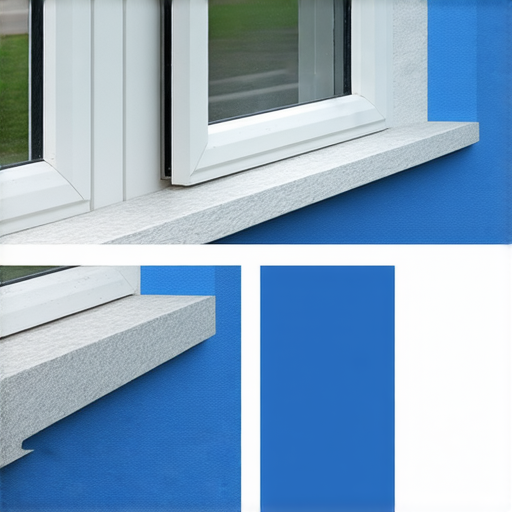 窗台防水技巧示範，展示使用防水材料施工的方法，強調有效封閉接縫，防止水灌入，提高窗台的防水功能，確保家庭免受水患影響。