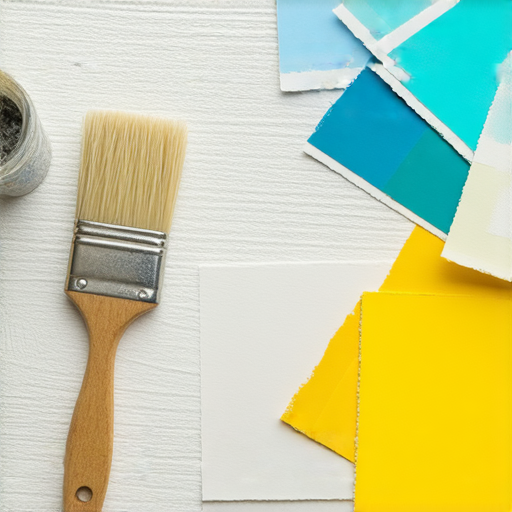 室外漆防水秘訣的圖片，展示漆刷、顏色範本及防水塗料，強調提升家居防水效果的技巧，讓房屋外觀持久如新，適合DIY愛好者和家居維護者參考。