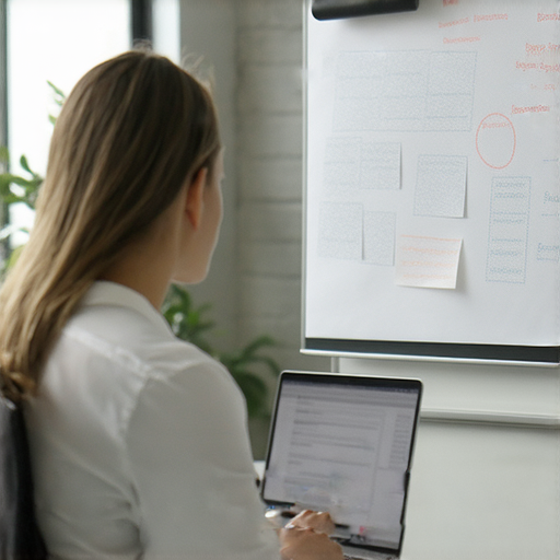 外籍英文老師一對一教學場景，學員專注學習銷售技巧，互動增強業績翻倍的潛力，專業環境以及教師的指導，展現有效的學習過程。