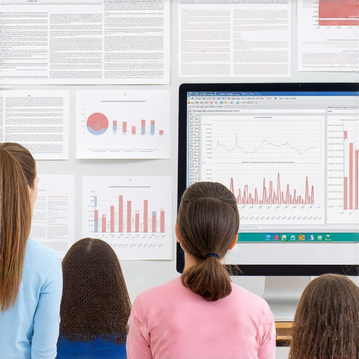 揭開驗血報告的神秘面紗的圖片，展示外籍老師與學生一同學習專業英文，強調學習血液檢查知識的重要性，促進學生理解醫療報告的能力。