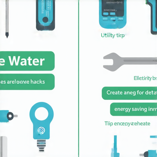 水電維修節省技巧的圖示，展示維修工具與省電小竅門，強調日常生活中的節能方法，幫助家庭降低水電費用，立即學習實用技巧。