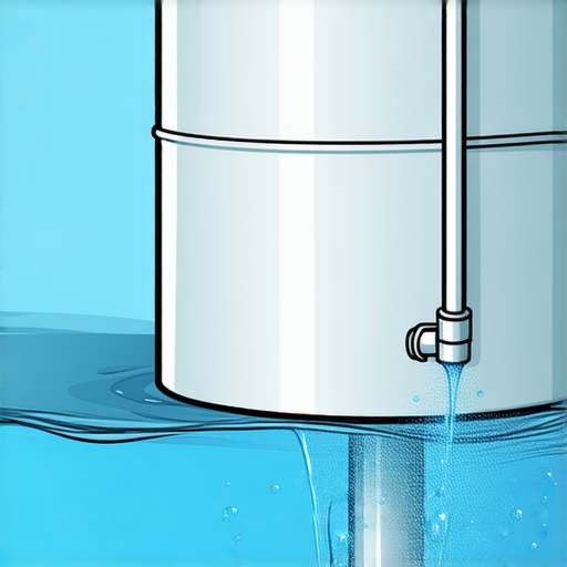 水位異常的水箱顯示漏水問題的示意圖，水滴從水箱底部滲出，周圍環境潮濕，強調漏水原因的重要性，提醒用戶及早檢查防止損失。