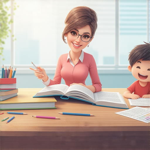 一位外籍英文老師正在與學生進行一對一的教學，學生表現出興奮和投入，背景顯示學習環境，強調即刻探索流利講英文的機會。