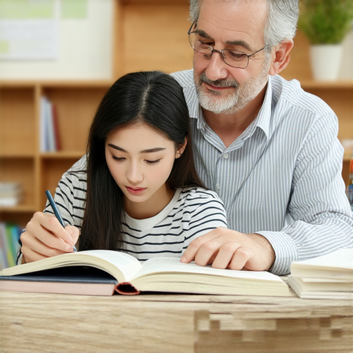 立刻提升英文能力的外籍老師一對一教學場景，專注於學習的學生與外籍教師互動，營造輕鬆的學習氛圍，體驗全新學習之旅的畫面。
