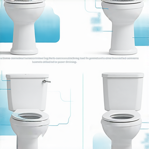 馬桶故障修理技巧圖解，顯示幾種常見問題與解決方法，包括水箱漏水、堵塞及排水不暢，幫助用戶輕鬆解決馬桶麻煩，提高居家生活質量。