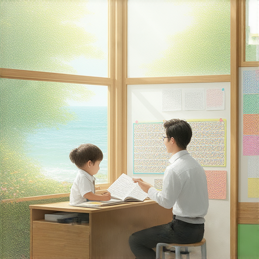 探秘盈翠半島的外籍老師與學生進行一對一英文教學，場景展示愉悅的學習氛圍，學生專注聆聽，提升英語能力，體驗沉浸式學習。