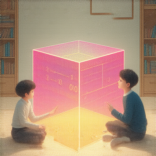 解密正方體的秘密，外籍英文老師與學生一對一探討數學與語言的交集，展現學習的歡樂與知識的碰撞，探索數學的魅力與應用。