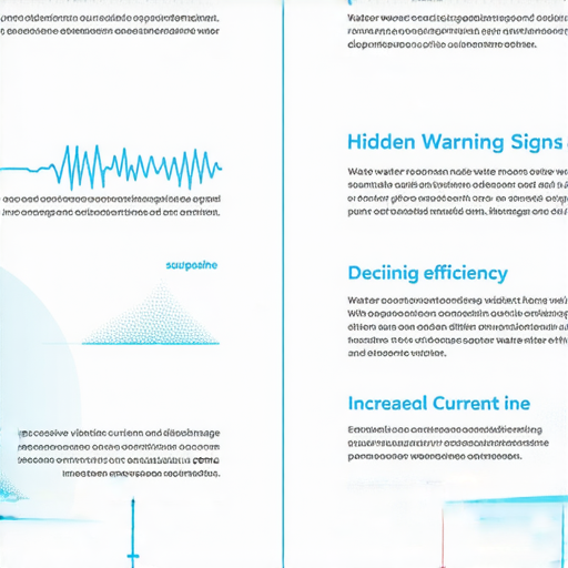 水泵故障的隱藏警訊列表，包括異常噪音、漏水情況、效率下降、振動增加和電流過高等，提醒用戶及時檢查設備以防故障。