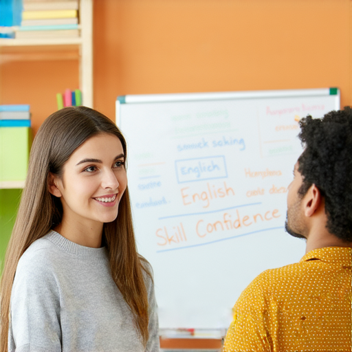 外籍老師一對一教學場景，學員全神貫注，英語學習中，提升英文水平，突破英語瓶頸，友好互動，專業指導，現場專注學習環境，促進口語能力與自信心增長。