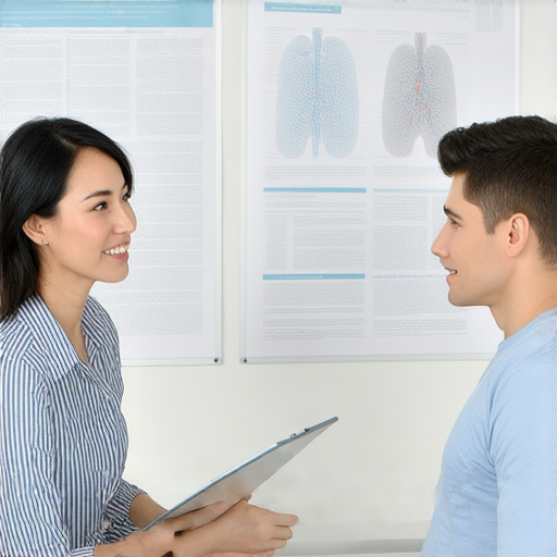 揭開泌尿科奧秘的圖片，展示外籍老師與學生進行一對一的英文術語學習，專注於提升泌尿科相關英語能力的教學場景，學習氛圍專業且互動性強。