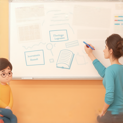 外籍老師一對一浮板教學課程的場景，學生專注學習英文，老師耐心指導，適合提升英語能力，讓學習者快速脫穎而出，創造良好的學習環境。