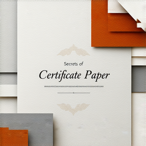 揭開證書紙質的秘密的圖片，展示各種質感證書紙，強調選擇高品質證書紙如何影響職涯發展，提升專業形象及信譽。