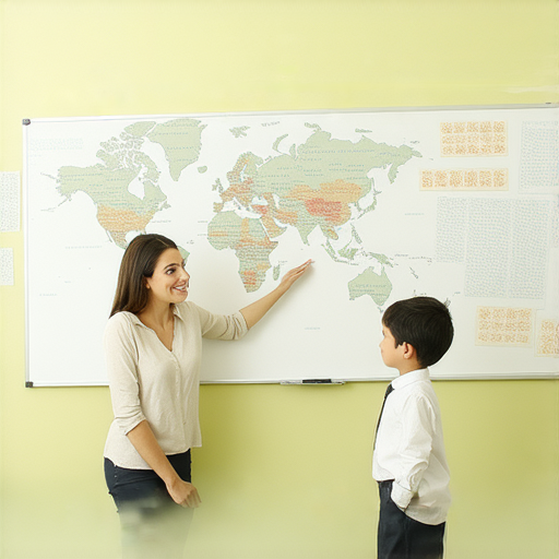 激發潛力的外籍英文老師一對一教學場景，學生自信地與老師交流，開啟對話之旅，提升英語能力，增強自信心，實現流利溝通。