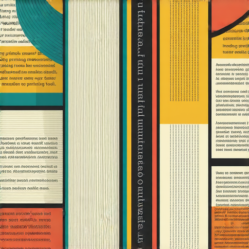 書籍印刷過程的圖解，展示各種印刷技術與工具，強調如何透過創新手法讓每本書焕發新生，提升閱讀體驗與書籍價值。