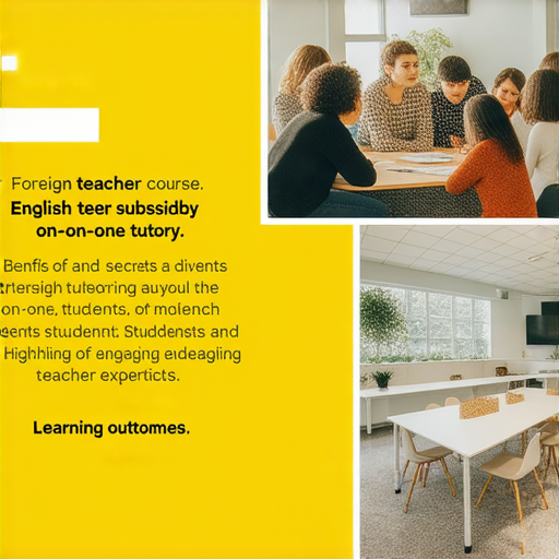 獲得外籍英文老師津貼的宣傳圖，介紹一對一教學的優勢與秘密，強調學習效果及教師專業性，吸引學生參加課程。