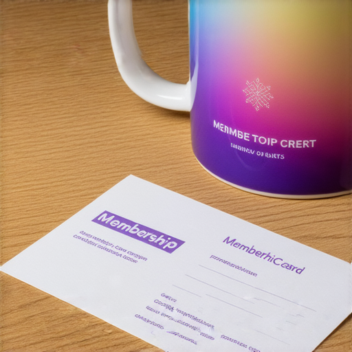 印刷馬克杯與會員卡的設計樣稿，展示個性化定製選項，讓每一口飲品和每一刻都更有意義，適合喜愛獨特個性化產品的顧客。