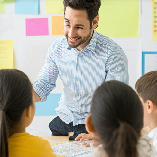 外籍老師協助學生應對突發事件，展現出流利外語能力，學生在學習中獲得信心，學習環境友好且充滿活力，提升語言能力隨時準備應對挑戰。