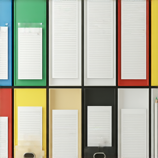 尺寸文件袋的各種選擇，展示不同尺寸和顏色的文件袋，突顯尺寸挑選技巧，幫助使用者更有效率地整理文件，增強辦公室的整潔與專業感。