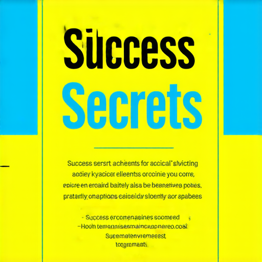 成功秘訣筆記的封面設計，展示多個關鍵字和引人注目的標題，背景清晰明亮，吸引讀者點擊探索，揭示成功的關鍵要素及實用建議。