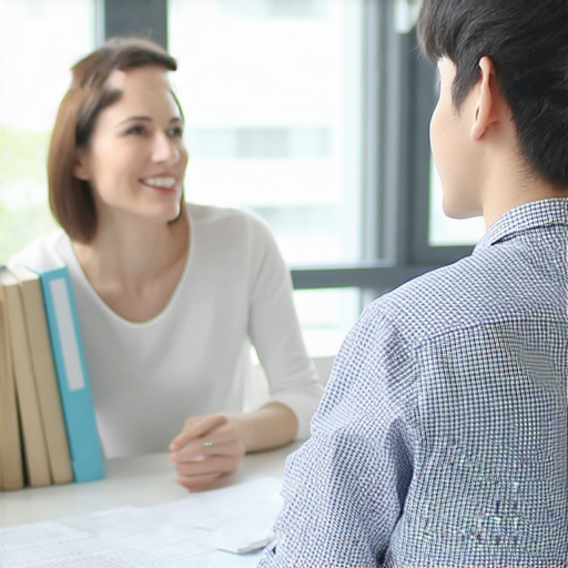 與外籍英語老師一對一學習的場景，專注的學生與老師交流，提升英語能力，個性化指導，互動學習，效率高，讓你快速掌握英文技巧。