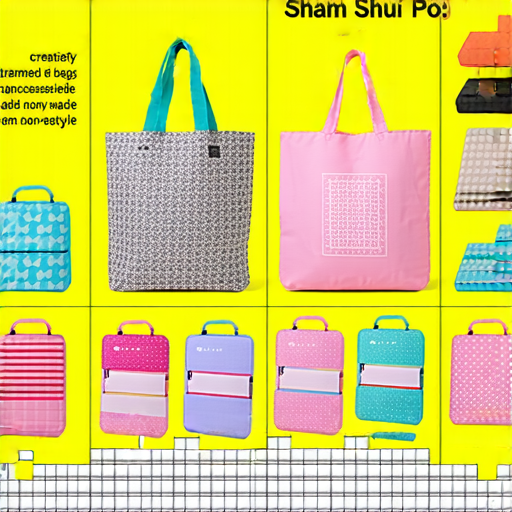 深水埗不織布新潮流的時尚單品，展現舊物改造成創意包包與配件，色彩鮮豔且具設計感，強調環保與個性化風格，吸引年輕潮流人士目光。