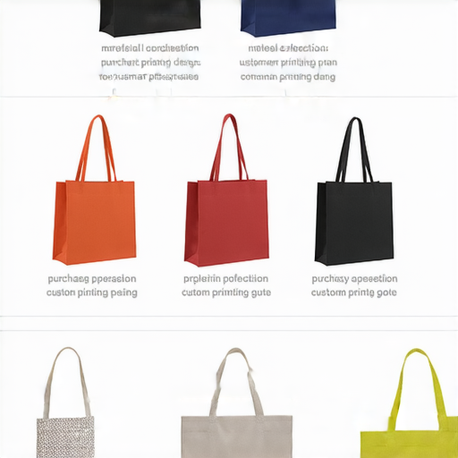 不織布袋展示，包括各種顏色和印刷樣式，強調如何選擇合適的材料及設計，提供不織布袋購買攻略與印刷定制的關鍵要素，適合商業和日常使用。