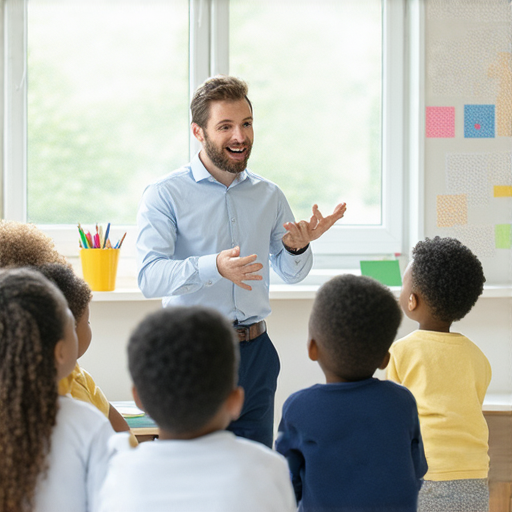 外籍英文老師在課堂上熱情互動，學生們專注學習，提升學習熱情，讓學習變得生動有趣，幫助學校喚醒學生對英語的熱愛。